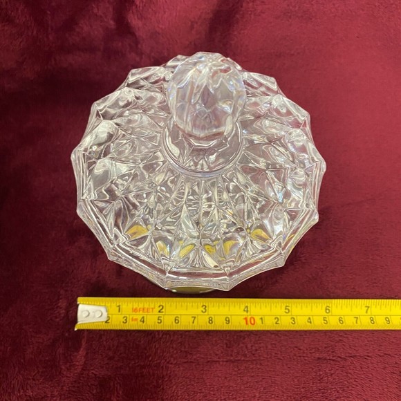 Vintage Wallace 9123 Silver Plate and Crystal Lidded Pedestal Candy Dish USA - Picture 14 of 16